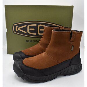 Keen Mens Size 8 Hood NXIS Pull On Lea Bison Earth Waterproof Insulated Boots